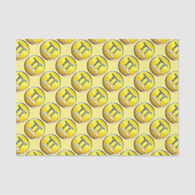 Papier Mousseline Symbole de Gémeaux (Recto)