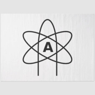 Papier Mousseline Symbole de l'athéisme (Emblème d'Atom)
