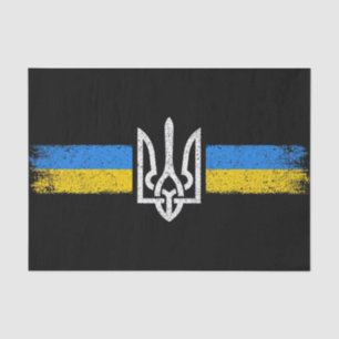 Papier Mousseline SYMBOLE DU Drapeau Ukraine