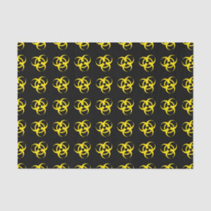Papier Mousseline Symbole jaune de Biohazard