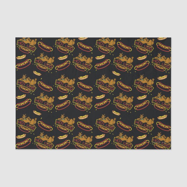 Papier Mousseline Symbole néo-chien de Scooby Doo Hot Dog (Recto)