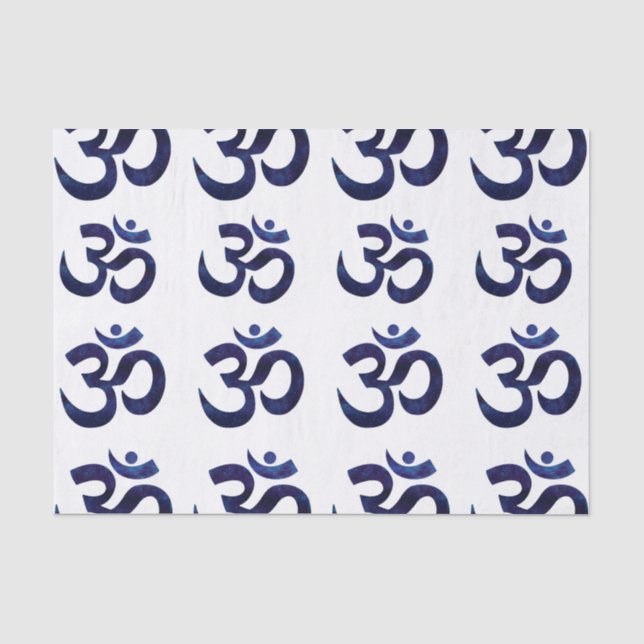 Papier Mousseline SYMBOLE OM OHM Méditation Yoga Motif zen (Recto)