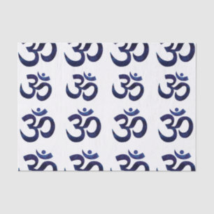 Papier Mousseline Symbole Om Ohm Signe Yoga Méditation Modèle Zen