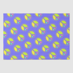 Papier Mousseline Symbole PAIX avec des couleurs remplies