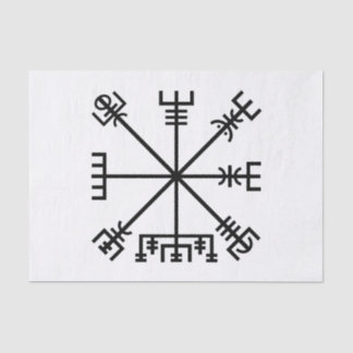 Papier Mousseline Symbole Viking Vegvisir