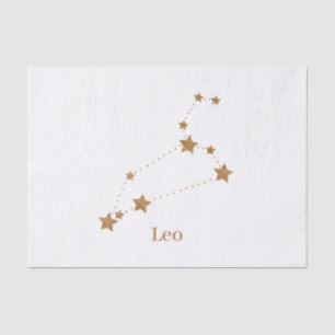 Papier Mousseline SYMBOLE Zodiaque moderne Gold Leo Incendie d'élé