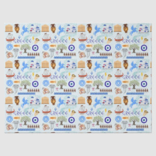 Papier Mousseline Symboles grecs Amateurs de voyage
