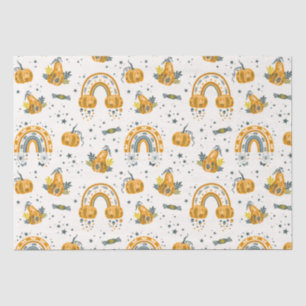 Papier Mousseline Symboles Halloween éffrayant motif