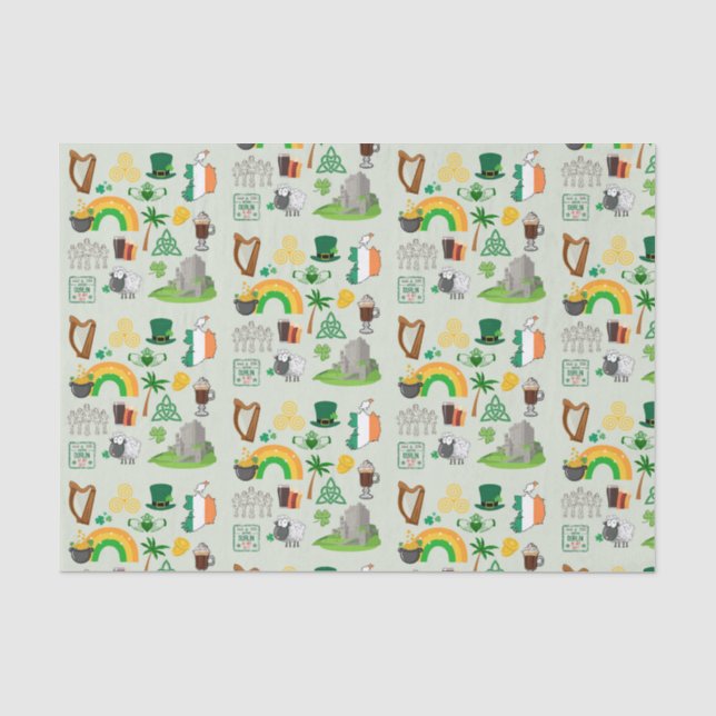 Papier Mousseline Symboles irlandais (Recto)