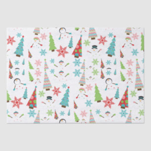 Papier Mousseline Sympa Melting Snowman Funky Christmas Trees