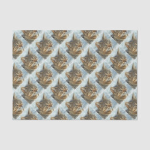 Papier Mousseline Tabby Cat Étonnant Gros Plan Graphite Portra