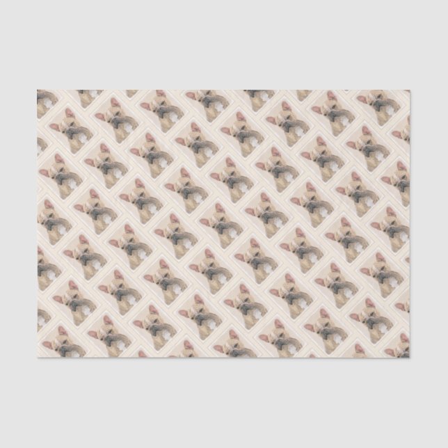 Papier Mousseline Tableau Français Bulldog (Sable) - Joli Original D (Recto)