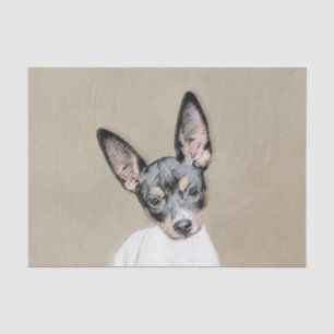 Papier Mousseline Tableau Rat Terrier - Cute Original Chien Art