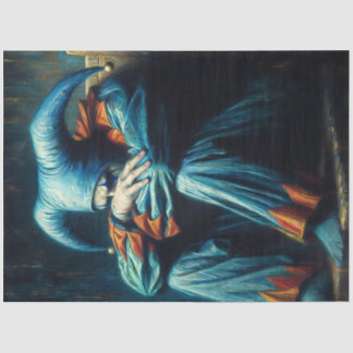 Papier Mousseline Tad Jester en bleu et orange