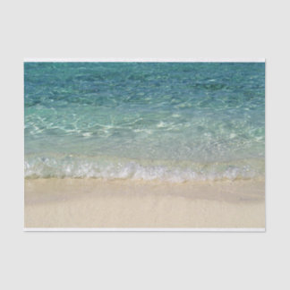 Papier Mousseline Tahiti Blue Tropical Water