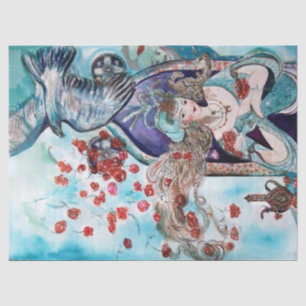 Papier Mousseline TALE ORIENTALE DE FOYER, Princesse, Roses rouges e
