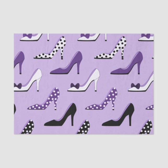 Papier Mousseline Talons violets à la mode (Recto)