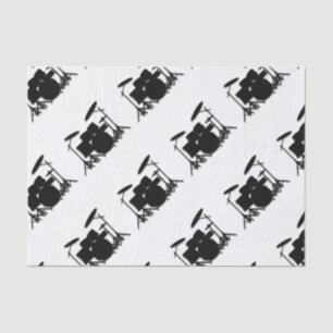 Papier Mousseline Tambours Musique Design Douche rideau