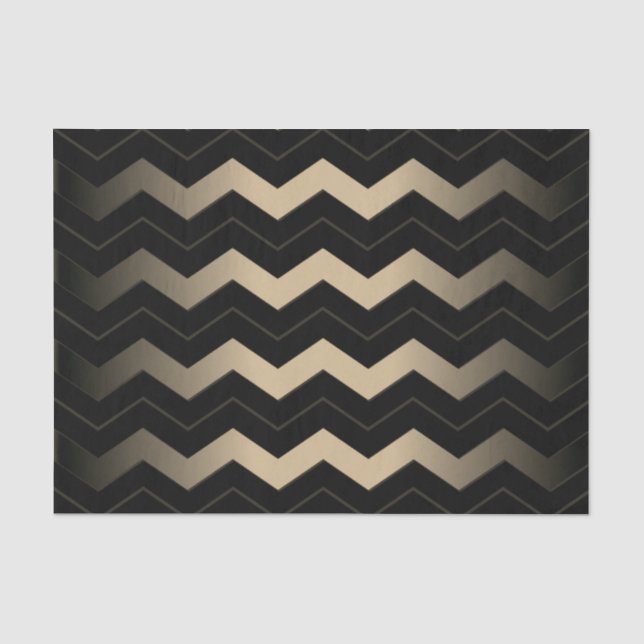 Papier Mousseline Tan et Zigzag noir (Recto)
