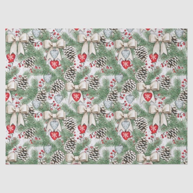 Papier Mousseline Tannenzaphes et mailles (Recto)