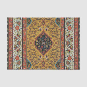 Papier Mousseline Tapis Élegant Tapisserie Perse Antique Riche