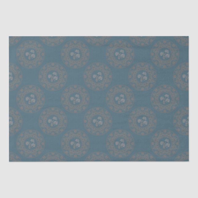 Papier Mousseline Tapisserie dorée Rococo Classic Polka Dot Mandala (Recto)