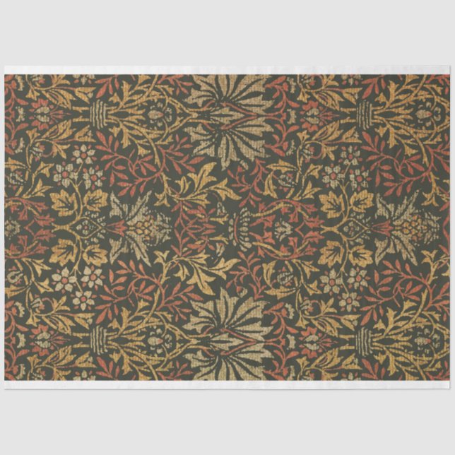 Papier Mousseline Tapisserie du jardin de fleurs William Morris (Recto)