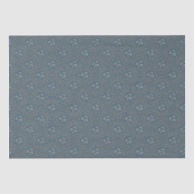 Papier Mousseline Tapisserie turquoise Rococo Mandala Élégants fans  (Recto)