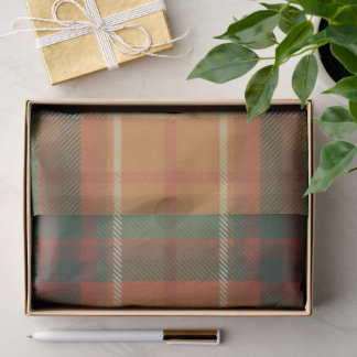 Papier Mousseline Tartan à carreaux de récolte d'automne chaud