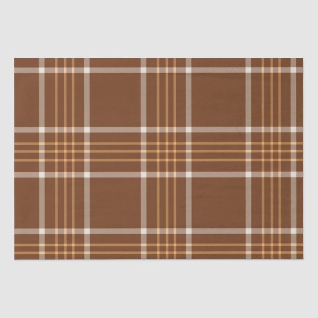Papier Mousseline Tartan beige Brown À damiers Motif (Recto)
