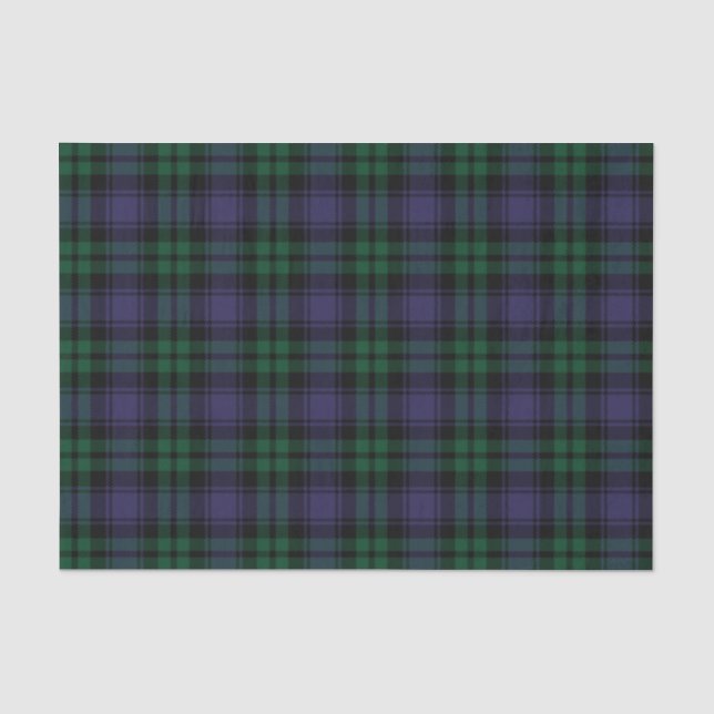 Papier Mousseline Tartan Black Watch, Plaid (Recto)