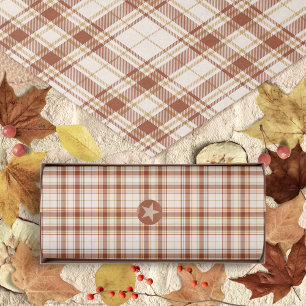 Papier Mousseline Tartan - Cement Brûlé Sienna-Rustic Gold