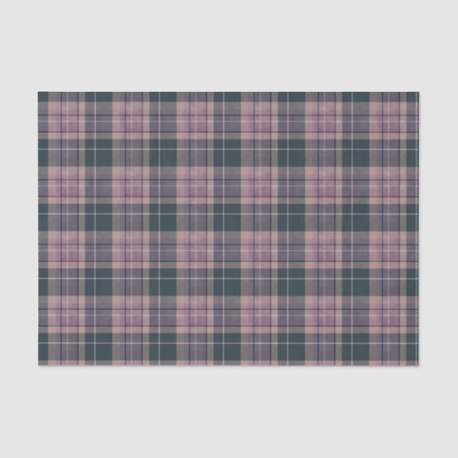 Papier Mousseline Tartan de prune (Recto)