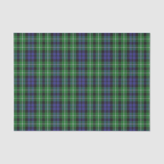 Papier Mousseline Tartan écossais de Graham de clan de cadeaux (Recto)