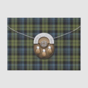 Papier Mousseline Tartan et escarcelle de Campbell de clan