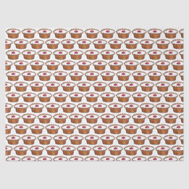 Papier Mousseline Tarte Cherry Bakewell British Food UK Pâtisserie (Recto)