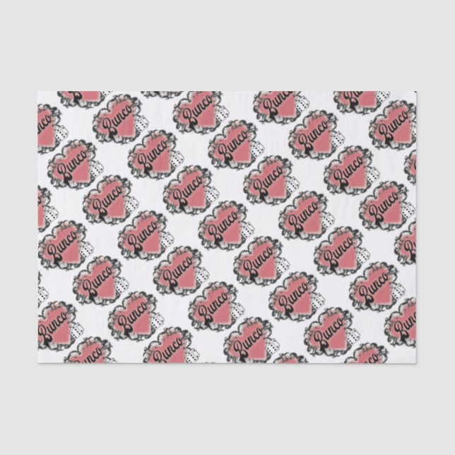 Papier Mousseline tatouage de coeur de bunco (Recto)