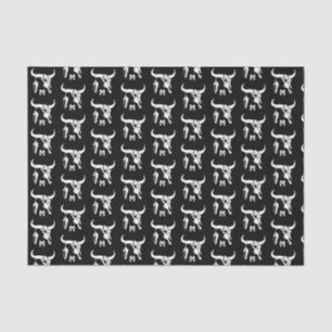Papier Mousseline Taureau blanc de Longhorn avec plumes blanches