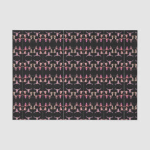 Papier Mousseline Taureau Pink Brown Ouest Noir Rustique