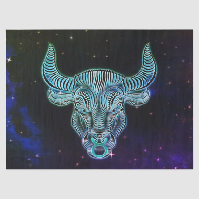 Papier Mousseline taurus le papier tissu bull zodiaque (Recto)