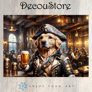 Papier Mousseline Taverne du chien pirate Découpage