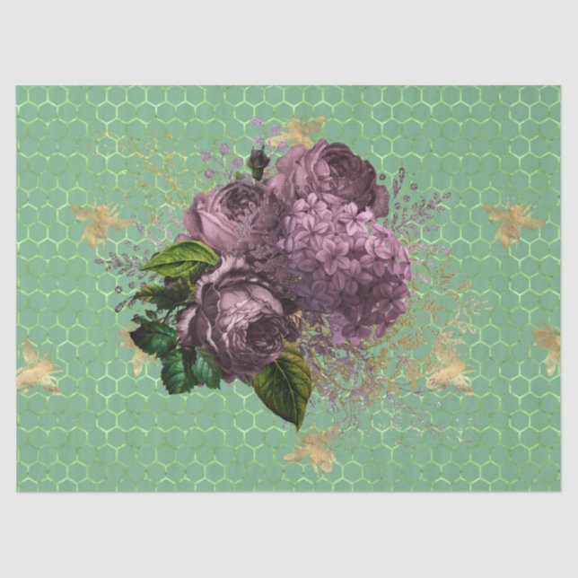 Papier Mousseline Tea Garden Bee Series Design 36 (Recto)
