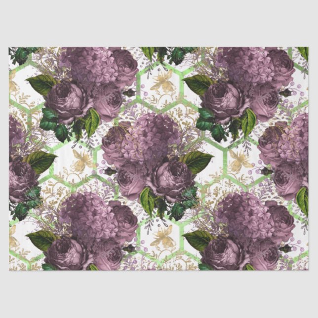 Papier Mousseline Tea Garden Bee Series Design 40 (Recto)