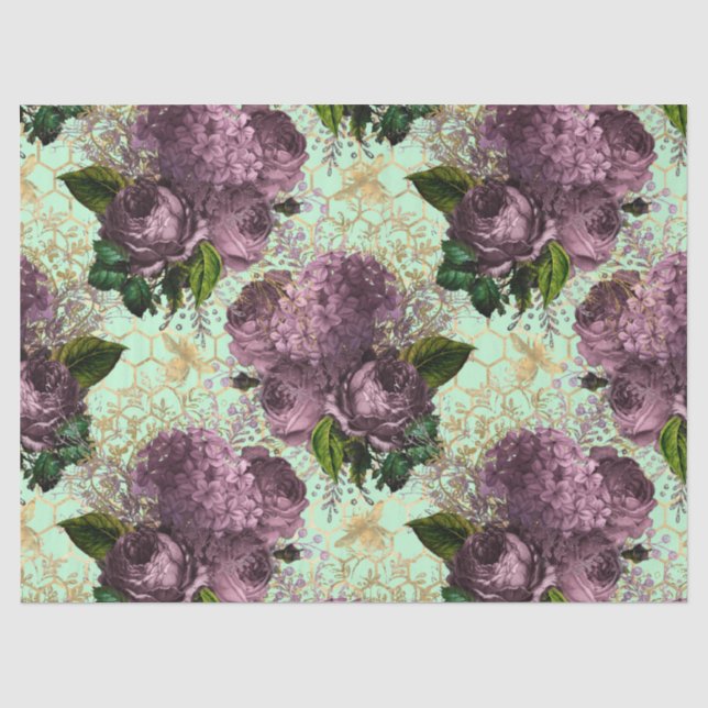 Papier Mousseline Tea Garden Bee Series Design 42 (Recto)