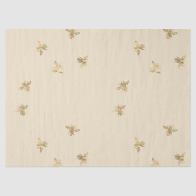 Papier Mousseline Tea Garden Bee Series Design 8 Tissu Papier (Recto)