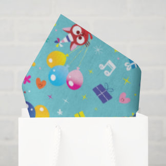 Papier Mousseline Teal Birthday Party 