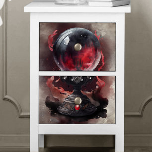 Papier Mousseline Técherie   Boule magique en cristal rouge fumé