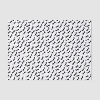 Papier Mousseline Teckels en noir et blanc