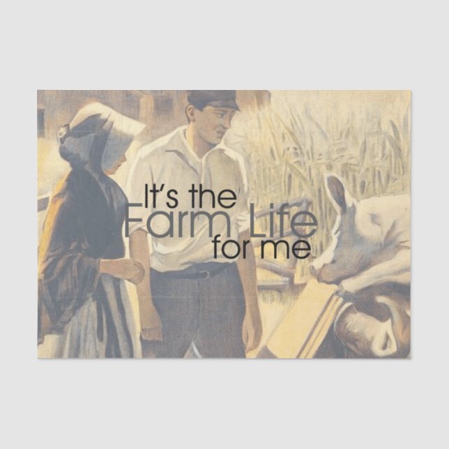 Papier Mousseline TEE Farm Life (Recto)