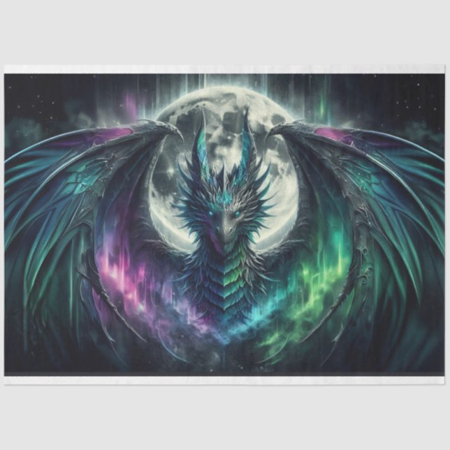 Papier Mousseline Tempête du dragon (Recto)